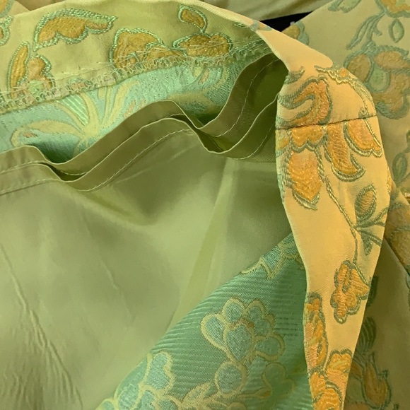 DAVID MEISTER size 2 chartreuse green embroidered dress in excellent condition - Picture 8 of 8